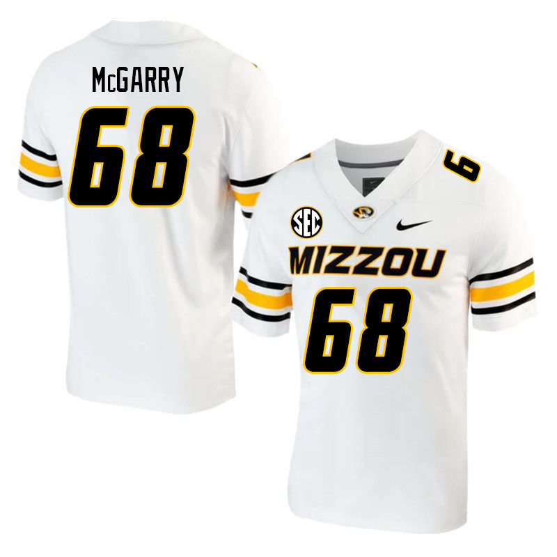 Men #68 Jack McGarry Missouri Tigers College 2023 Football Stitched Jerseys Sale-White - Click Image to Close